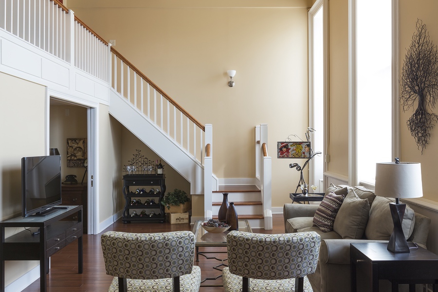 Open, modern living room